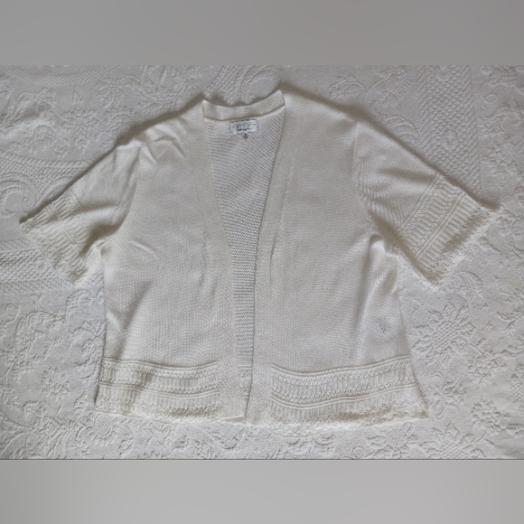 Signature by Robbie Bee Cream Cardigan - Picture 3 of 8